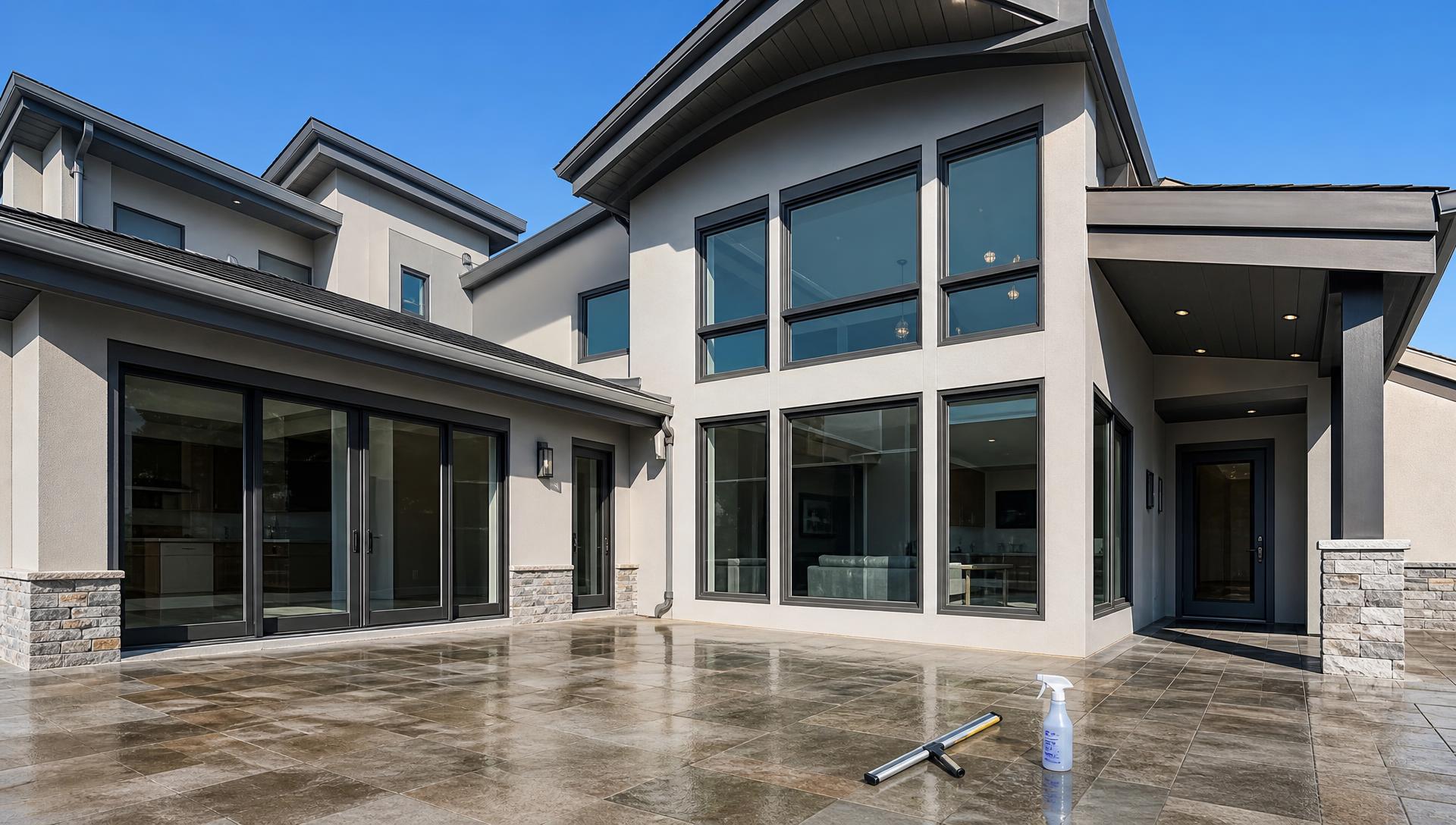 Sauberes Haus mit professioneller Fenster- und Terrassenreinigung